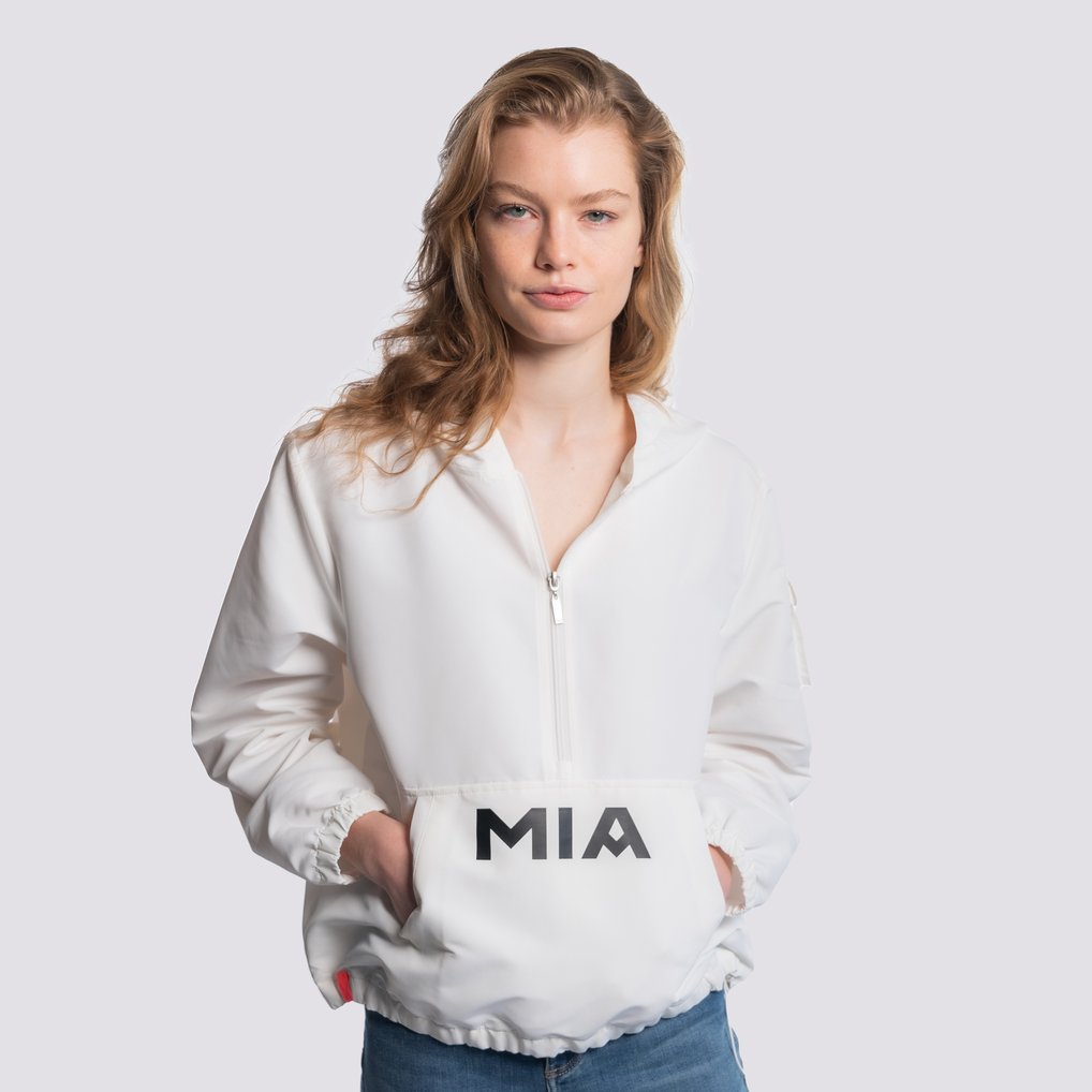  Inter Miami CF Lusso Women's Paige Half-Zip Hooded Jacket - White